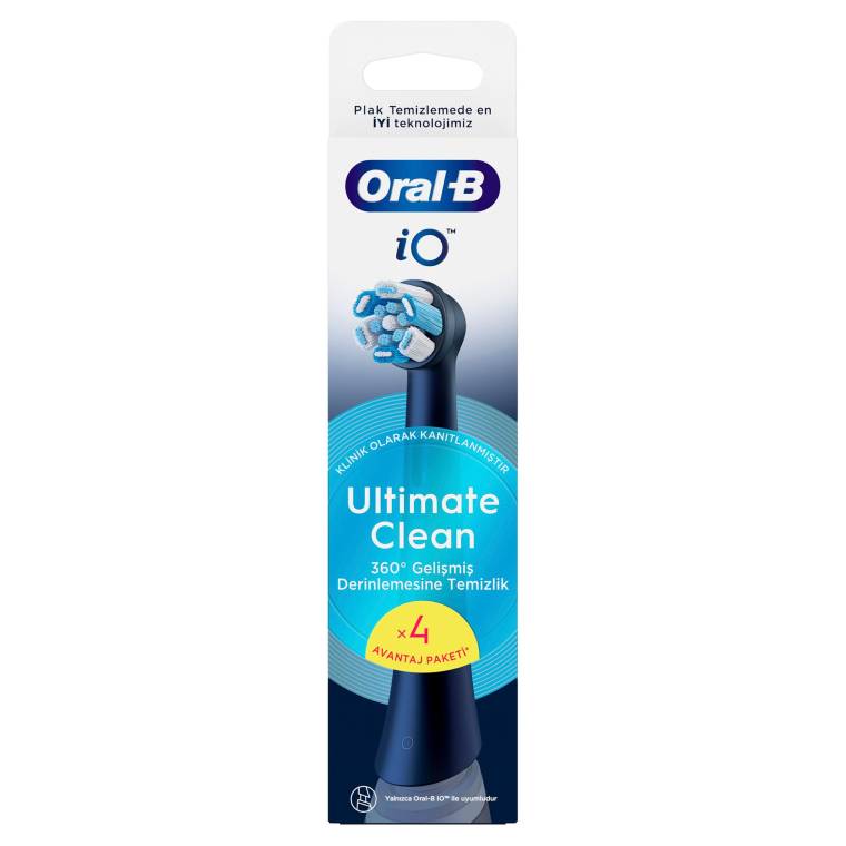 Oral-B iO Ultimate Clean Siyah Diş Fırçası Yedek Başlığı 4 Adet - 2