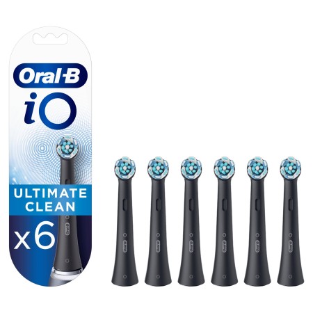 Oral-B - Oral-B iO Ultimate Clean Siyah Diş Fırçası Yedek Başlığı 6 Adet