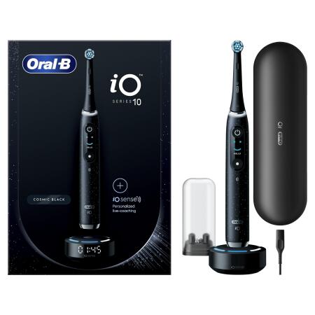 Oral-B iO10 Kozmik Siyah Şarjlı/Elektrikli Diş Fırçası, 1 Fırça Başlığı, Hızlı Manyetik Şarj Cihazı, Uzun Ömürlü Pil, Şarj Eden Seyahat Kabı - 2