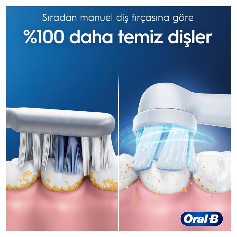 Oral-B iO2 Orman Yeşili Şarjlı/Elektrikli Diş Fırçası, 1 Fırça Başlığı, Tek Şarjda 4 Haftaya Varan Kullanım, Seyahat Kabı - 4