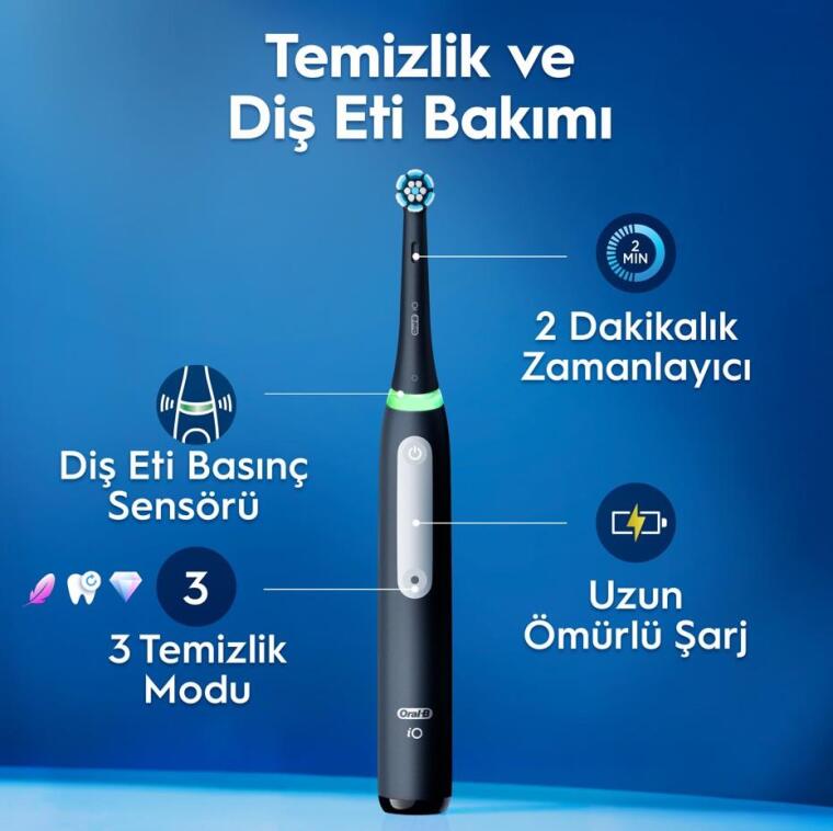 Oral-B iO3 Şarjlı Diş Fırçası ve 3’lü Yedek Başlık Holiday Edition - 3