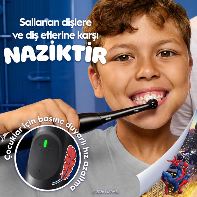 Oral-B iO Çocuk 6+ Marvel Spiderman Şarjlı Diş Fırçası - 4