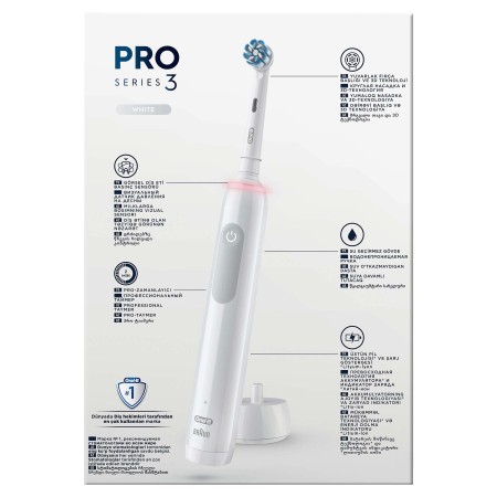Oral-B Pro 3 3500 Şarj Edilebilir Diş Fırçası - Beyaz - Thumbnail