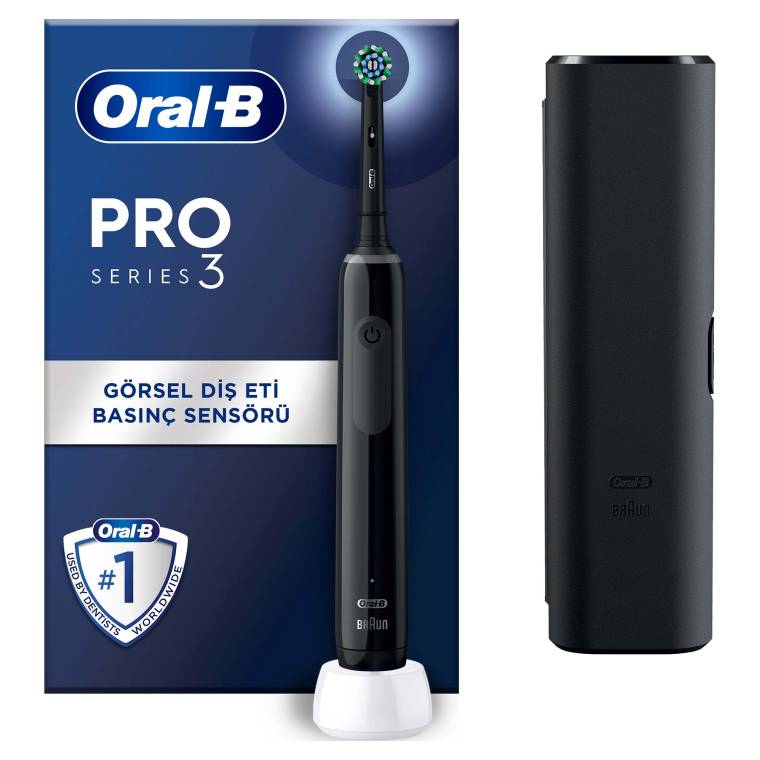 Oral-B Pro 3 3500 Şarj Edilebilir Diş Fırçası - Siyah - 1