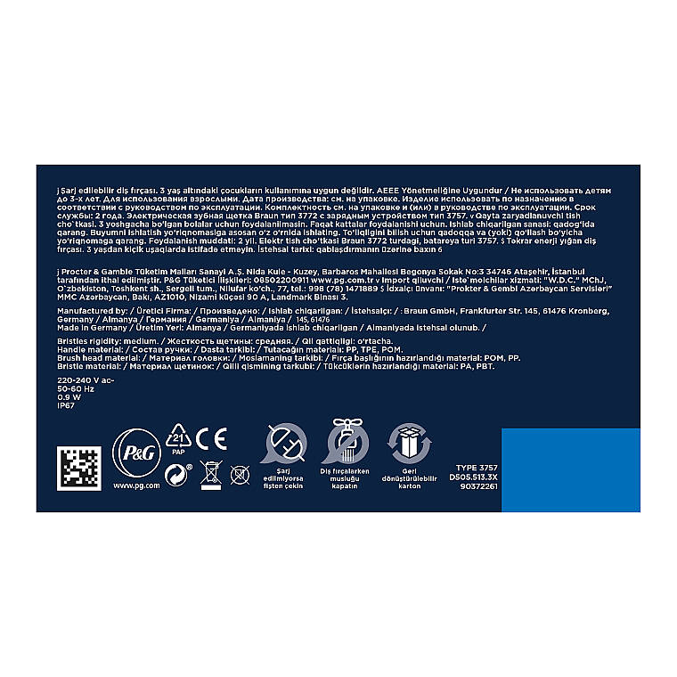 Oral-B Pro 3 3500 Şarj Edilebilir Diş Fırçası - Siyah - 7