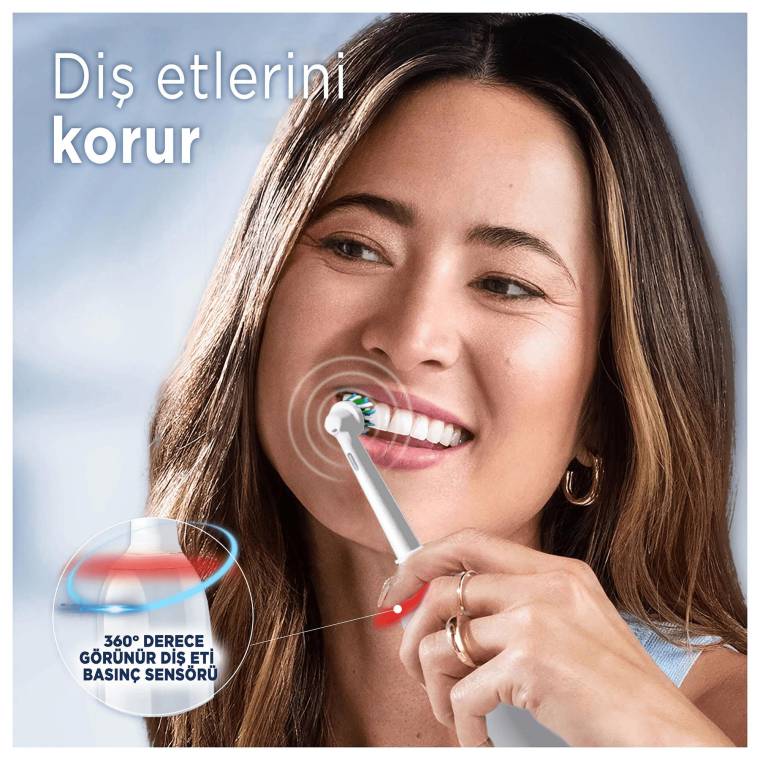 Oral-B Pro 3 Restage Beyaz Şarjlı Diş Fırçası + Seyahat Kabı - 4