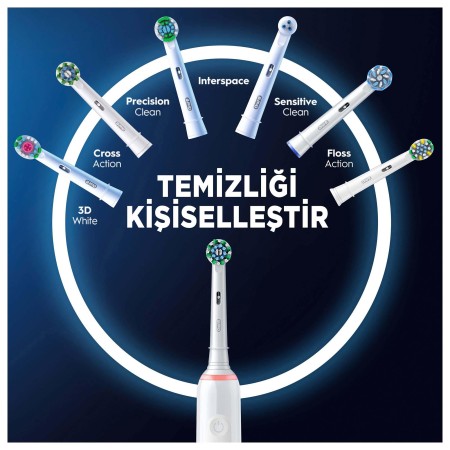 Oral-B Pro 3 Restage Beyaz Şarjlı Diş Fırçası + Seyahat Kabı - Thumbnail