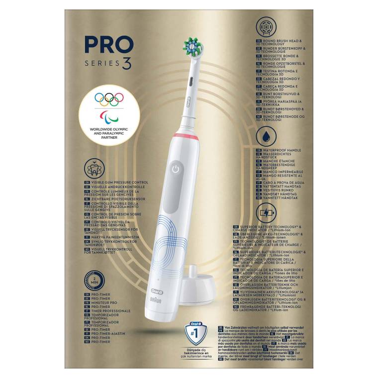Oral-B Pro 3 Restage Beyaz Şarjlı Diş Fırçası + Seyahat Kabı - 7