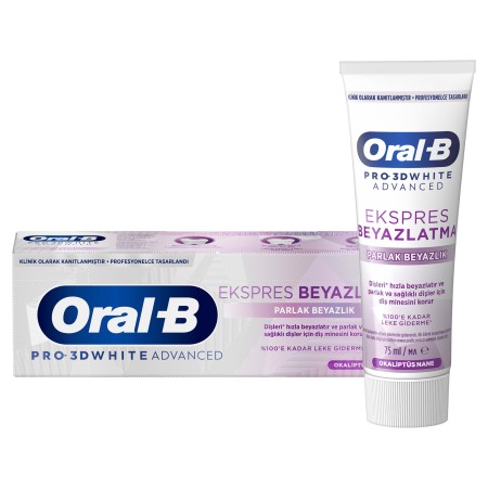 Oral-B Pro 3D White Advanced Ekspres Beyazlatma Parlak Beyazlık Diş Macunu 75 ml - Thumbnail