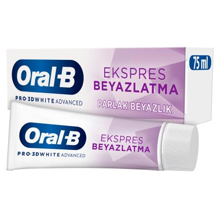 Oral-B Pro 3D White Advanced Ekspres Beyazlatma Parlak Beyazlık Diş Macunu 75 ml - 1