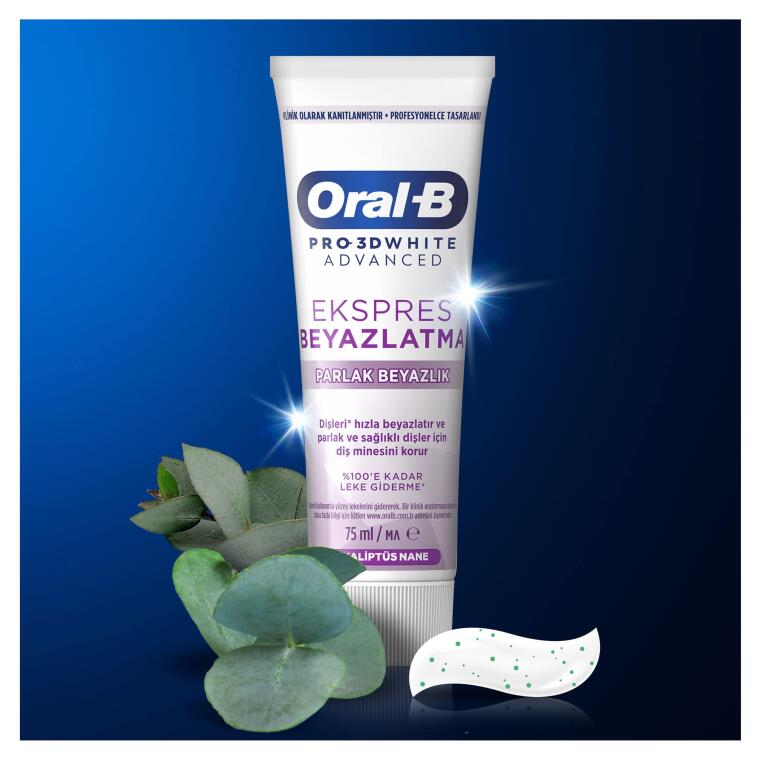 Oral-B Pro 3D White Advanced Ekspres Beyazlatma Parlak Beyazlık Diş Macunu 75 ml - 5