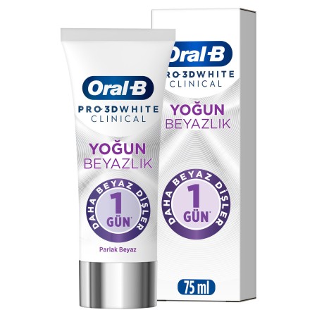 Oral-B - Oral-B Pro 3D White Clinical Yoğun Beyazlık Parlak Beyaz Diş Macunu 75 ml