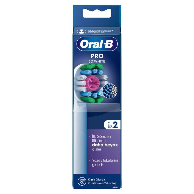 Oral-B Pro 3D White X-Filament Şarjlı Diş Fırçası Yedek Başlığı 2 Adet - 2