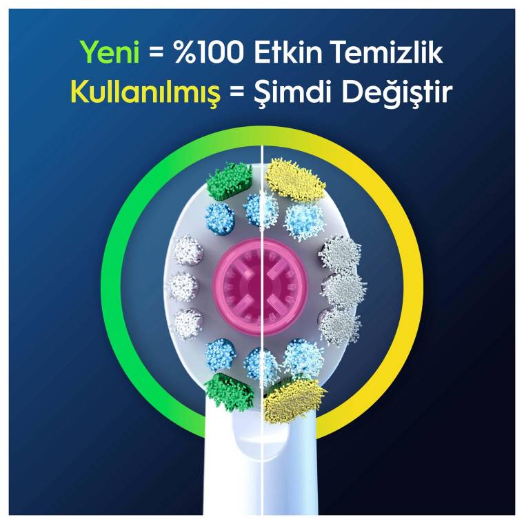 Oral-B Pro 3D White X-Filament Şarjlı Diş Fırçası Yedek Başlığı 2 Adet - 5