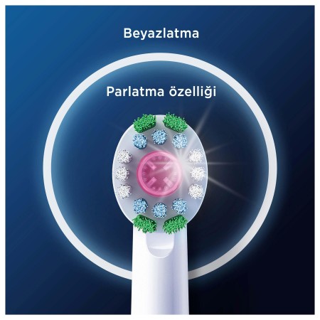 Oral-B Pro 3D White X-Filament Şarjlı Diş Fırçası Yedek Başlığı 2 Adet - 4