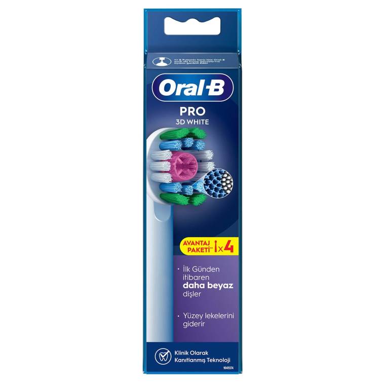 Oral-B Pro 3D White X-Filament Şarjlı Diş Fırçası Yedek Başlığı 4 Adet - 2
