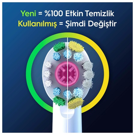 Oral-B Pro 3D White X-Filament Şarjlı Diş Fırçası Yedek Başlığı 4 Adet - 5
