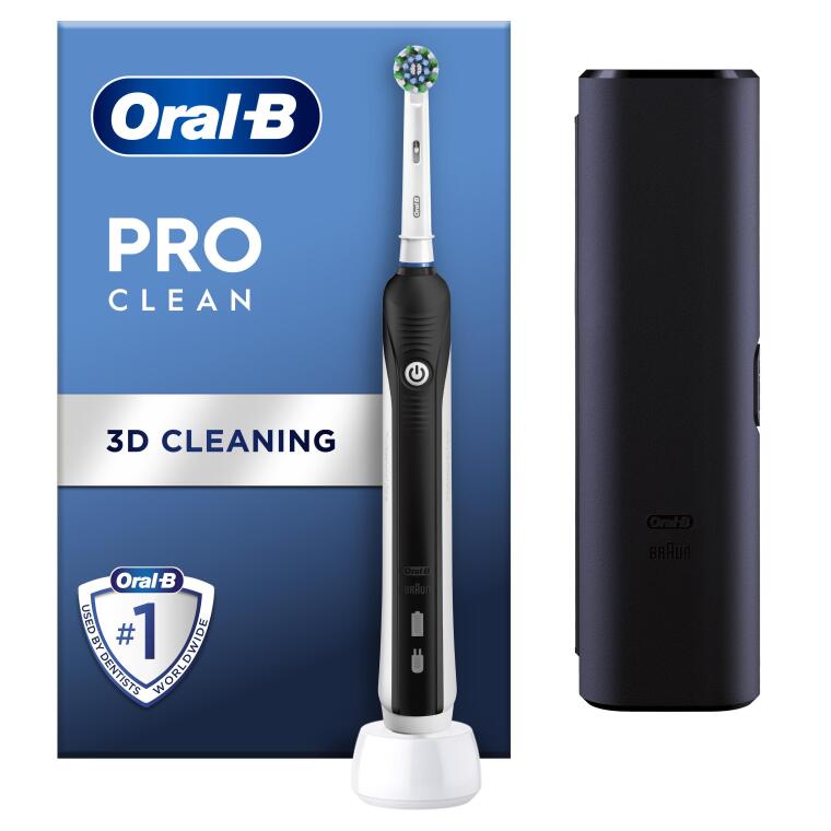 Oral-B Pro Clean Şarjlı Diş Fırçası Siyah + Seyahat Kabı - 1