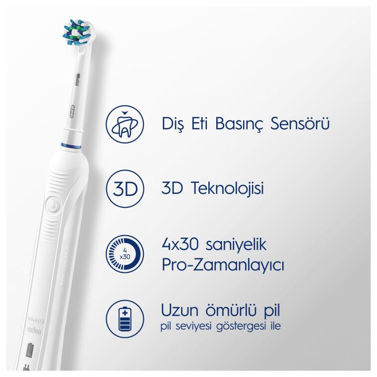 Oral-B Pro Clean Şarjlı Diş Fırçası Siyah + Seyahat Kabı - 3