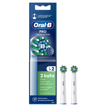 Oral-B - Oral-B Pro Cross Action X-Filament Şarjlı Diş Fırçası Yedek Başlığı 2 Adet
