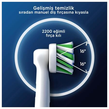 Oral-B Pro Cross Action X-Filament Şarjlı Diş Fırçası Yedek Başlığı 2 Adet - 4