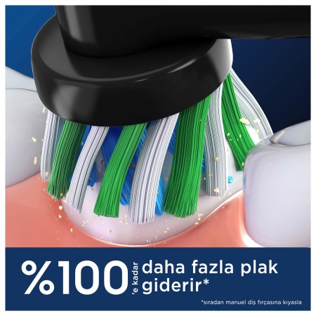 Oral-B Pro Cross Action X-Filament Siyah Şarjlı Diş Fırçası Yedek Başlığı 4 Adet - 3