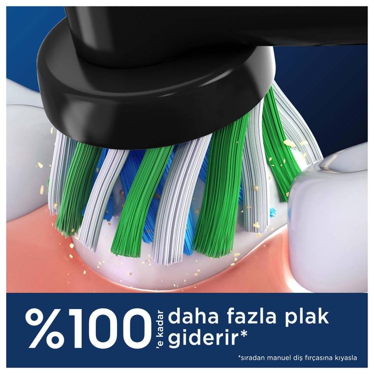Oral-B Pro Cross Action X-Filament Siyah Şarjlı Diş Fırçası Yedek Başlığı 4 Adet - 3