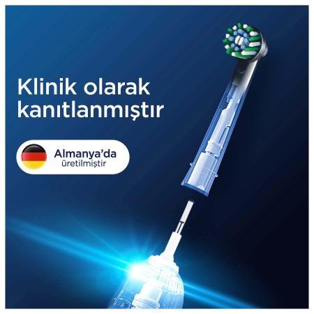 Oral-B Pro Cross Action X-Filament Siyah Şarjlı Diş Fırçası Yedek Başlığı 4 Adet - 8