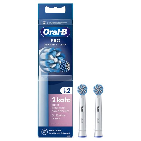Oral-B Pro Sensitive Clean X-Filament Şarjlı Diş Fırçası Yedek Başlığı 2 Adet - 1