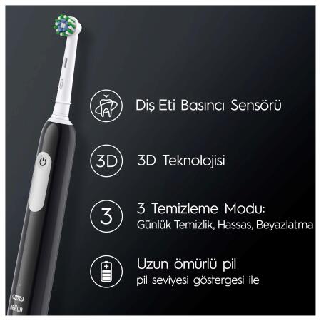Oral-B Pro Series 1 İkili Paket, Siyah ve Mavi Şarjlı Diş Fırçaları - 2