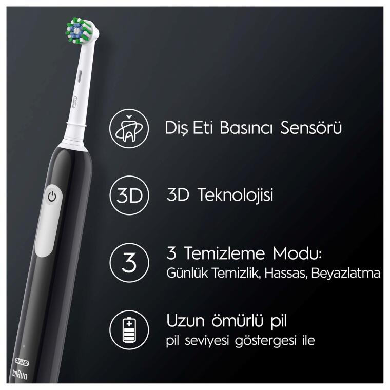 Oral-B Pro Series 1 İkili Paket, Siyah ve Mavi Şarjlı Diş Fırçaları - 2