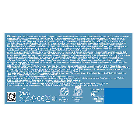 Oral-B Pro Series 1 İkili Paket, Siyah ve Mavi Şarjlı Diş Fırçaları - 8