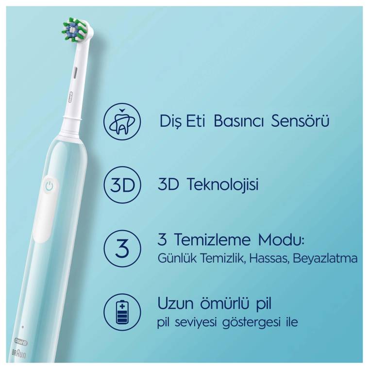 Oral-B Pro Series 1 Şarjlı Diş Fırçası Mavi + Seyahat Kabı - 2