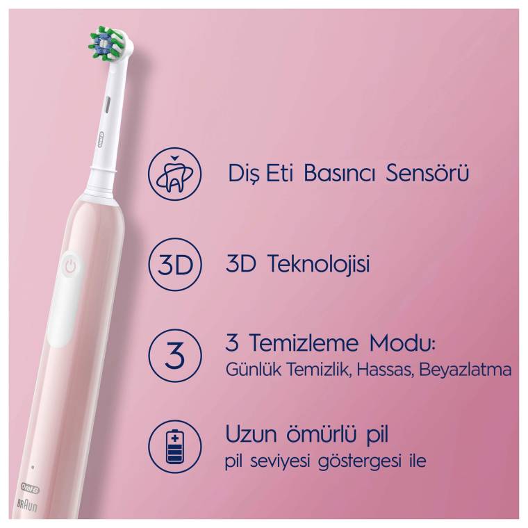 Oral-B Pro Series 1 Şarjlı Diş Fırçası - Pembe - 2