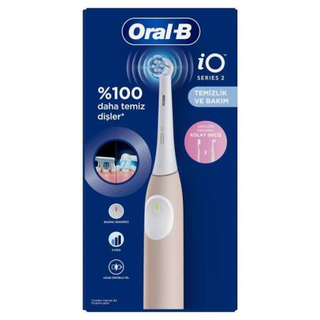 Oral-B iO2 Pembe Şarjlı/Elektrikli Diş Fırçası, 1 Fırça Başlığı, Tek Şarjda 4 Haftayaa Varan Kullanım - 4
