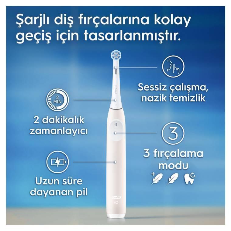 Oral-B iO2 Pembe Şarjlı/Elektrikli Diş Fırçası, 1 Fırça Başlığı, Tek Şarjda 4 Haftayaa Varan Kullanım - 6