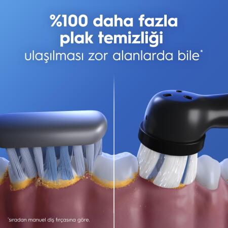 Oral-B iO2 Şarjlı/Elektrikli Diş Fırçası, 2'li Set, Siyah & Orman Yeşili, 2 Fırça Başlığı, Seyahat Kabı - 2