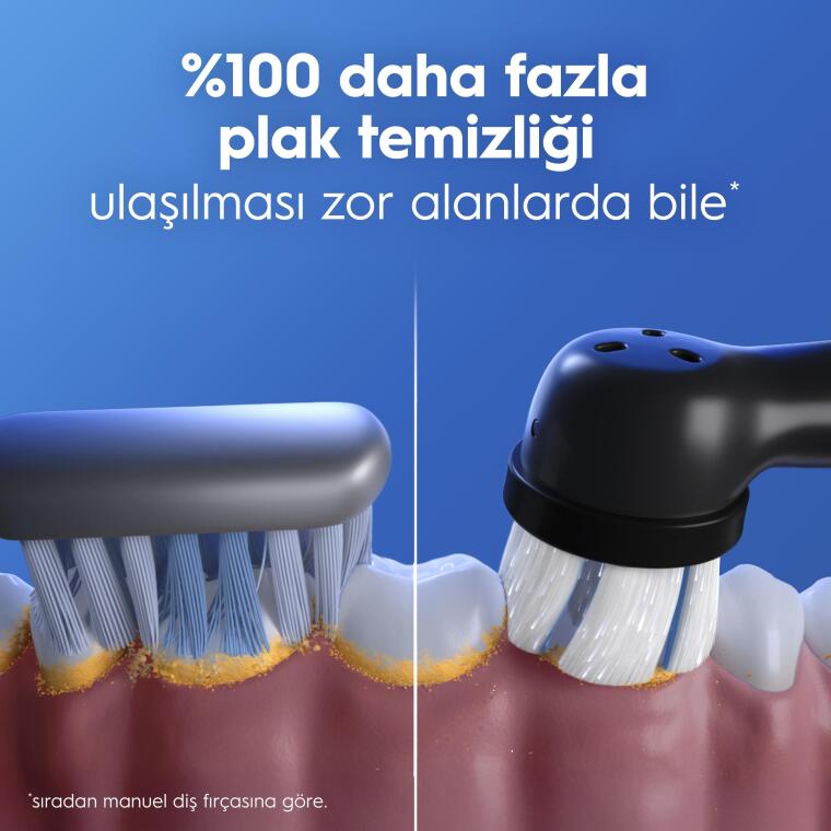 Oral-B iO2 Şarjlı/Elektrikli Diş Fırçası, 2'li Set, Siyah & Orman Yeşili, 2 Fırça Başlığı, Seyahat Kabı - 2