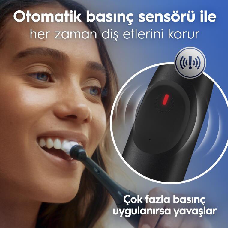 Oral-B iO2 Şarjlı/Elektrikli Diş Fırçası, 2'li Set, Siyah & Orman Yeşili, 2 Fırça Başlığı, Seyahat Kabı - 4