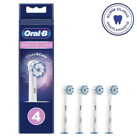 Oral-B - Oral-B Sensitive Clean 4'lü Diş Fırçası Yedek Başlığı EB60