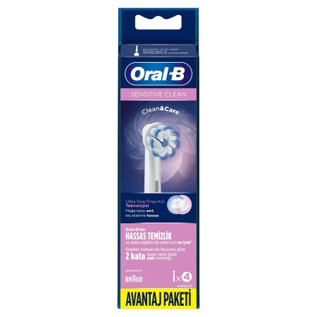 Oral-B Sensitive Clean 4'lü Diş Fırçası Yedek Başlığı EB60 - Thumbnail