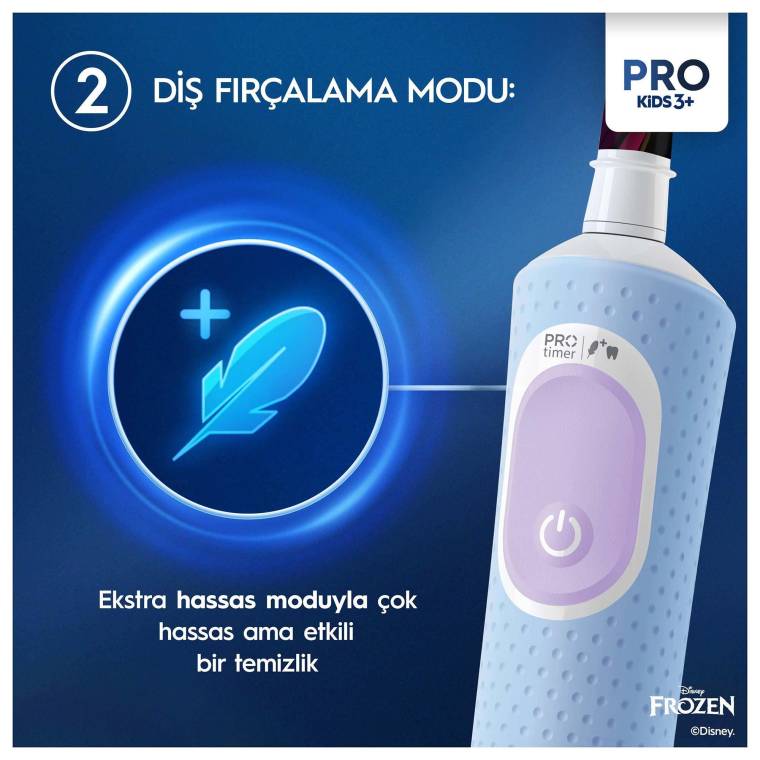 Oral-B Vitality Pro Frozen Özel Seri Çocuklar İçin Şarj Edilebilir Diş Fırçası - 3