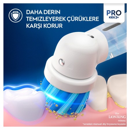 Oral-B Vitality Pro Lion King Özel Seri Çocuklar İçin Şarj Edilebilir Diş Fırçası - Thumbnail