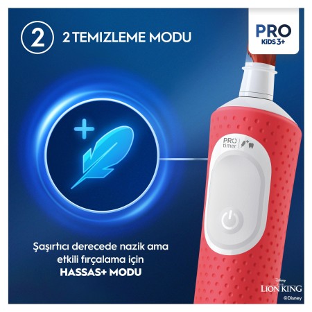 Oral-B Vitality Pro Lion King Özel Seri Çocuklar İçin Şarj Edilebilir Diş Fırçası - Thumbnail