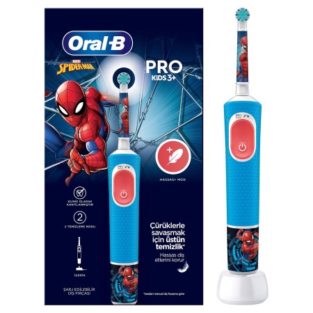 Oral-B Vitality Pro Spiderman Özel Seri Çocuklar İçin Şarj Edilebilir Diş Fırçası - 1