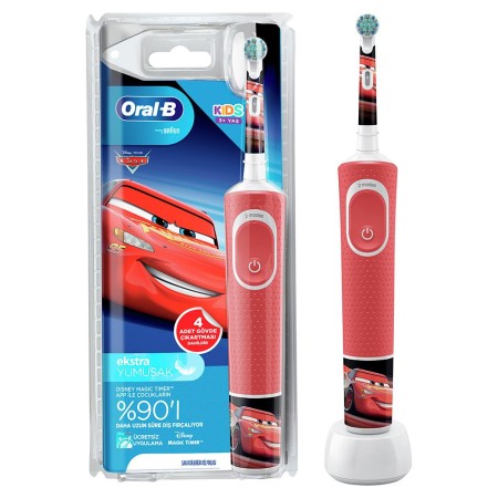 Oral-B - Oral-B D100 Vitality Cars Özel Seri Çocuklar İçin Şarj Edilebilir Diş Fırçası