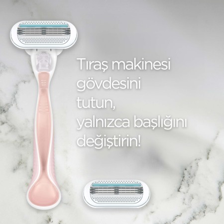 Venus Smooth Sensitive Tıraş Makinesi + 2 Adet Yedek Başlık - Thumbnail