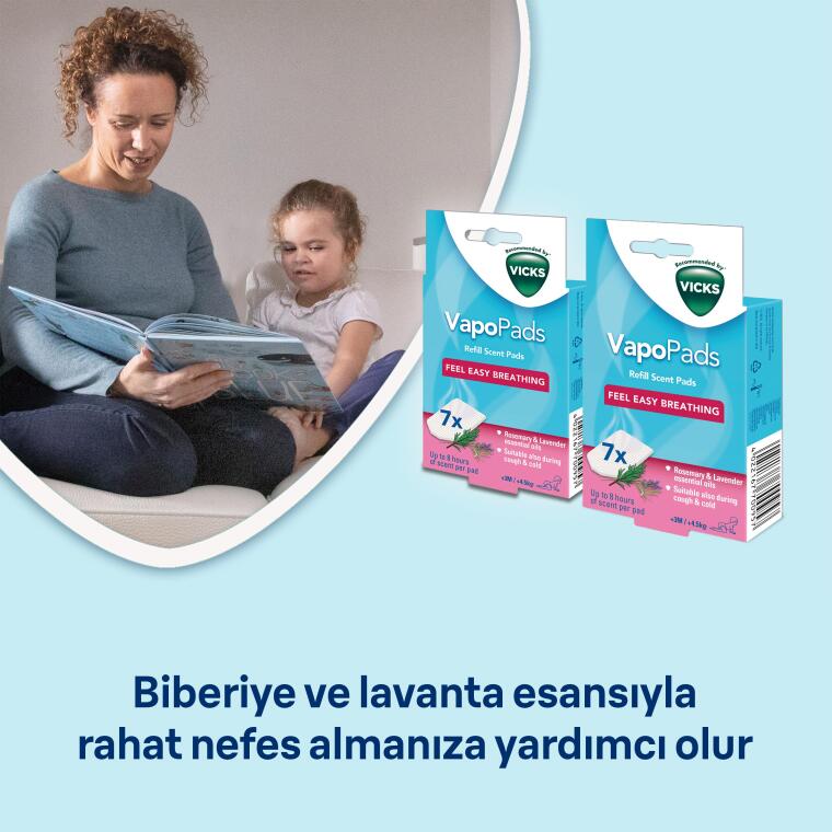 Vicks VBR7 VapoPads Biberiye & Lavanta Aromalı Koku Tableti - 2